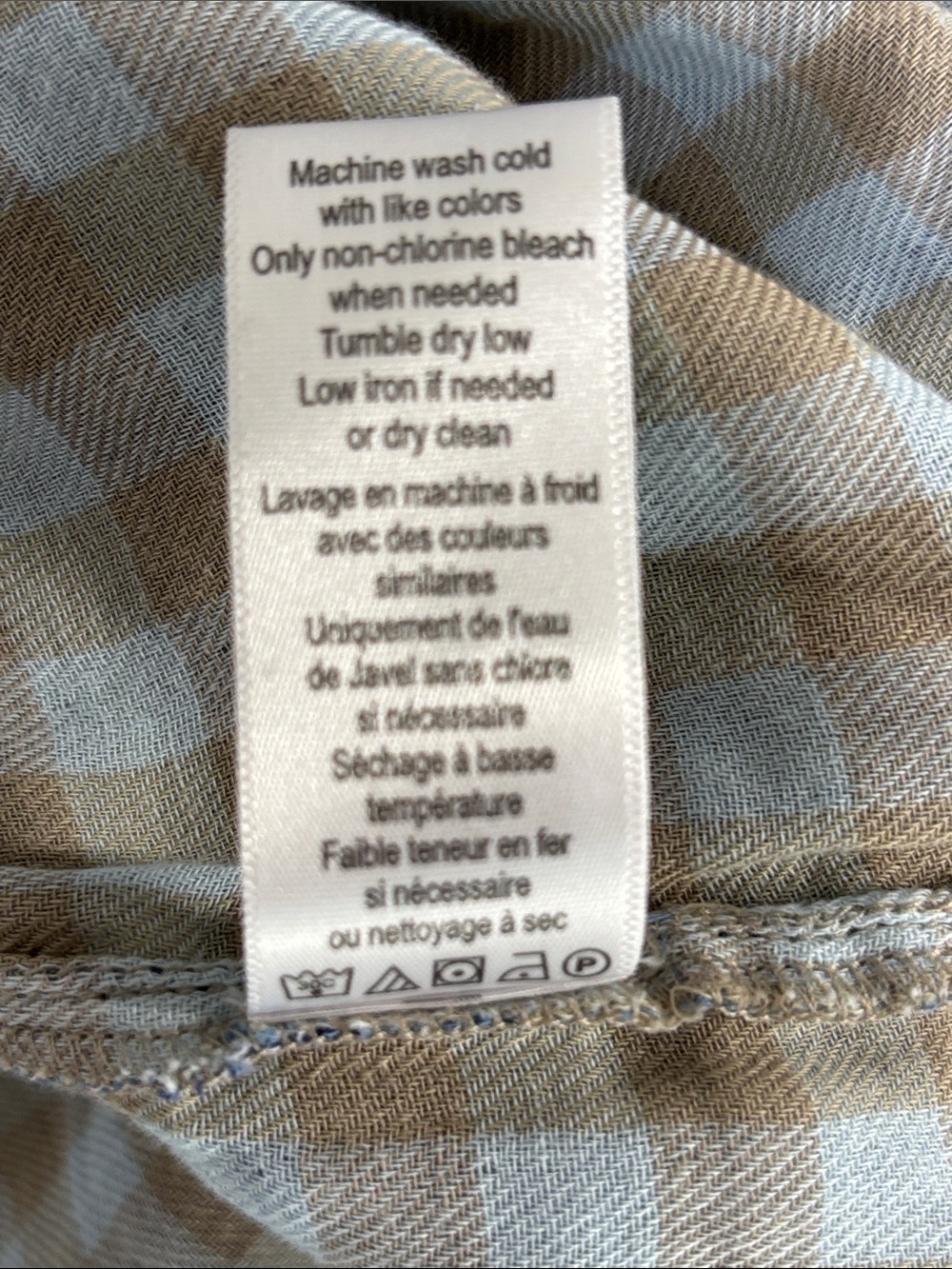 Coldwater Creek Blue and Tan Plaid Long-Sleeve Shirt Dress with Belt - Picture 9 of 9